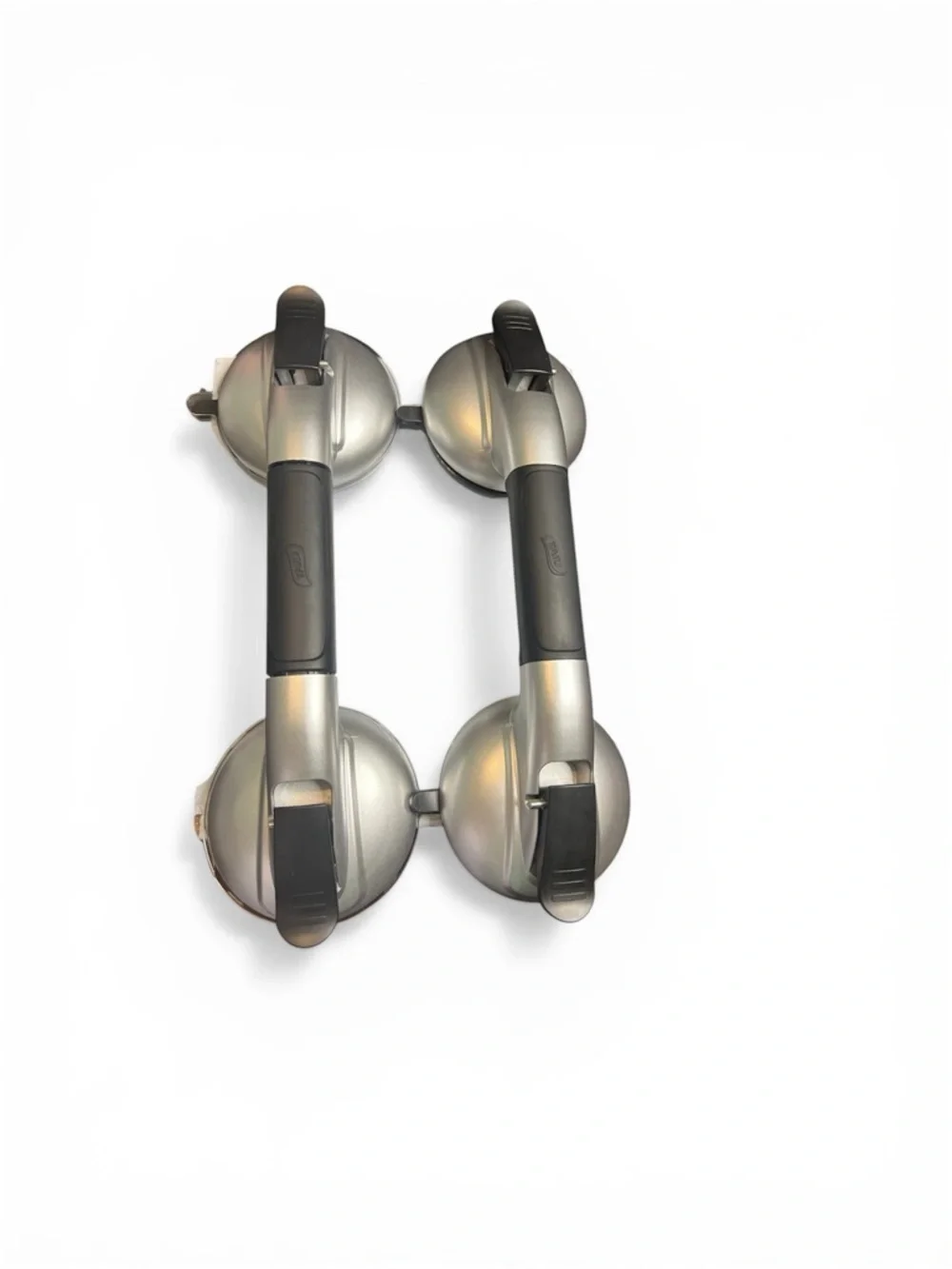 Taili  Silver and Black Suction Safety Grab Bar Pair